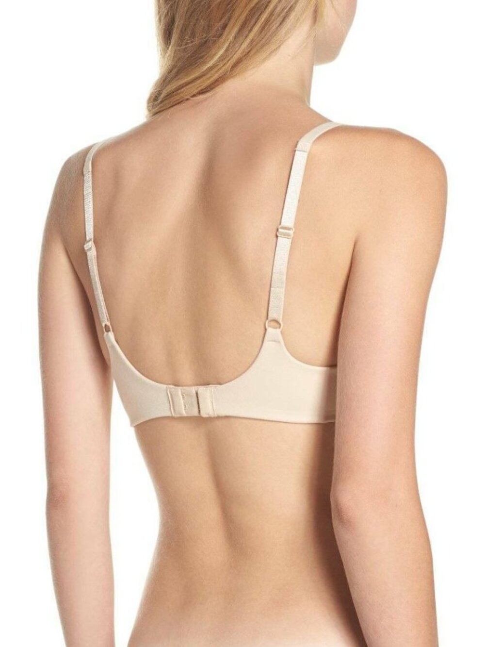 🆕WACOAL How Perfect Seamless Soft Cup Wireless Bra 36DD Beige #852189 - Picture 4 of 11